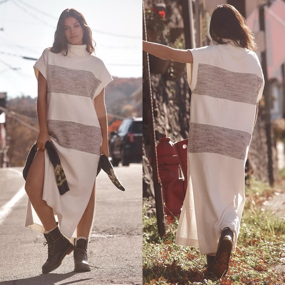 Anthropologie Daily Practice Poncho Midi Dress